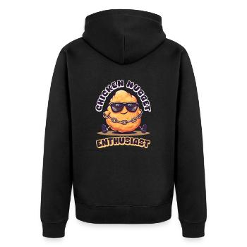 Pépite de poulet Passionné de pépites de poulet - Veste à capuche bio Premium Unisexe - noir - Dos - Nico (187cm)