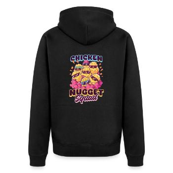 Pépite de poulet Escouade de pépites de poulet - Veste à capuche bio Premium Unisexe - noir - Dos - Nico (187cm)