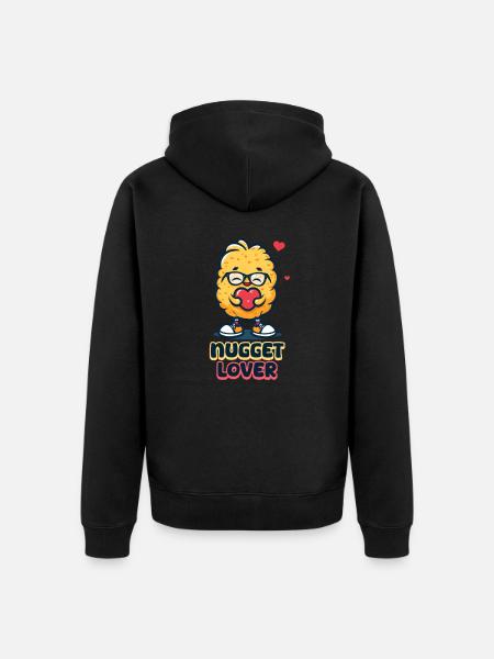 Chicken Nugget Nugget Lover - Unisex Premium Organic Zip Hoodie - black