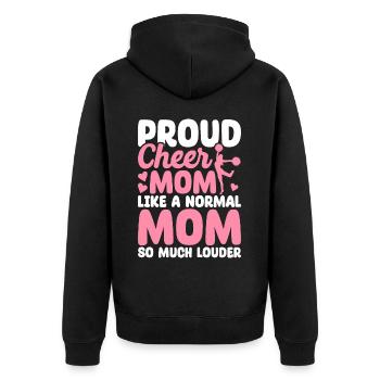 Lustiges Cheerleading Cheerleader Cheer Squad Chee - Unisex Premium Bio Zip Hoodie - Schwarz - Hinten - Nico (187cm)