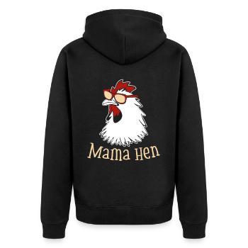 Maman Poule Poulet Maman Fermier Animal De Ferme - Veste à capuche bio Premium Unisexe - noir - Dos - Nico (187cm)