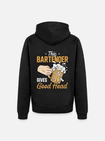 Bartender Mixologist This - Unisex Premium Organic Zip Hoodie - black