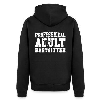 Bartender Mixologist Professional - Unisex Premium Organic Zip Hoodie - black - Back - Nico (187cm)