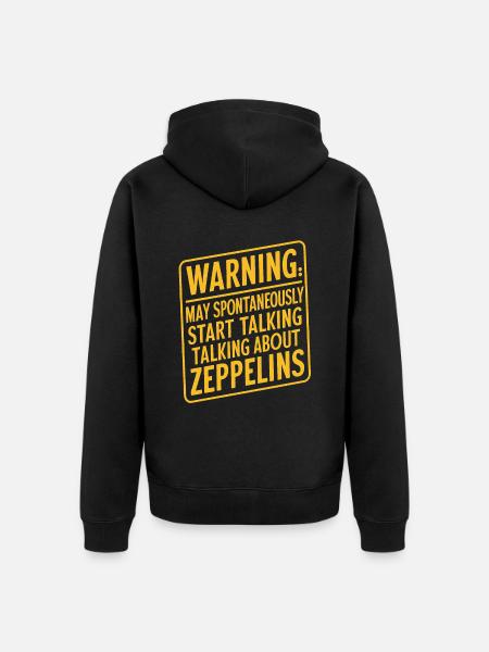 Luftschiff Zeppelin Geschenk - Unisex Premium Bio Zip Hoodie - Schwarz