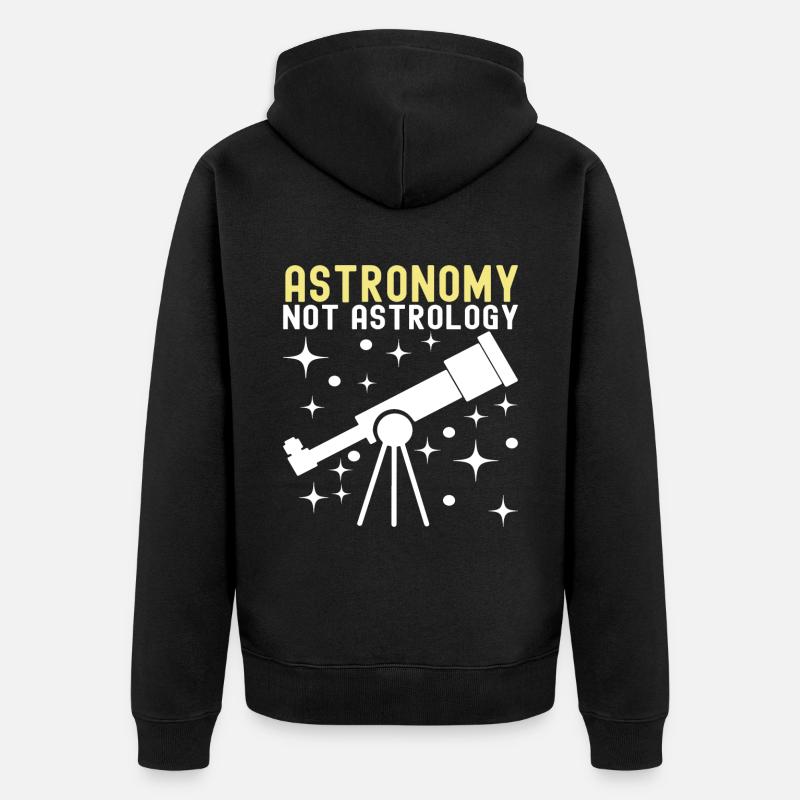 Atronome Astronomie - Unisex Premium Bio Zip Hoodie - Schwarz