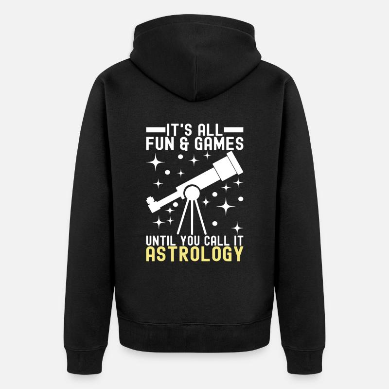 Atronome Astronomie - Unisex Premium Bio Zip Hoodie - Schwarz