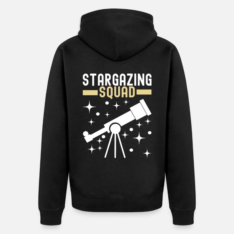 Atronome Astronomie - Unisex Premium Bio Zip Hoodie - Schwarz