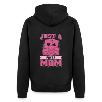 Poker juste une maman de poker - Veste à capuche bio Premium Unisexe - noir - Dos - Nico (187cm)