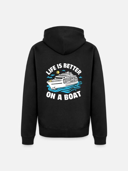 Croisière - Veste à capuche bio Premium Unisexe - noir
