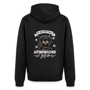 Maman Affenpinscher - Veste à capuche bio Premium Unisexe - noir - Dos - Nico (187cm)