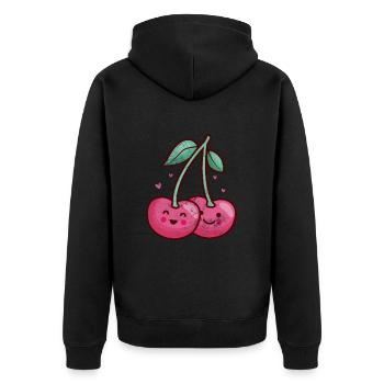 Cerise - Veste à capuche bio Premium Unisexe - noir - Dos - Nico (187cm)