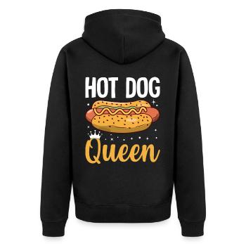 Sausage roll Grilled hot dog - Unisex Premium Organic Zip Hoodie - black - Back - Nico (187cm)