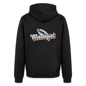 Barman Mixologue Rétro Vintage - Veste à capuche bio Premium Unisexe - noir - Dos - Nico (187cm)