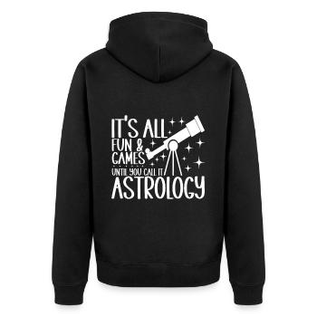 Astronomie astronome - Veste à capuche bio Premium Unisexe - noir - Dos - Nico (187cm)