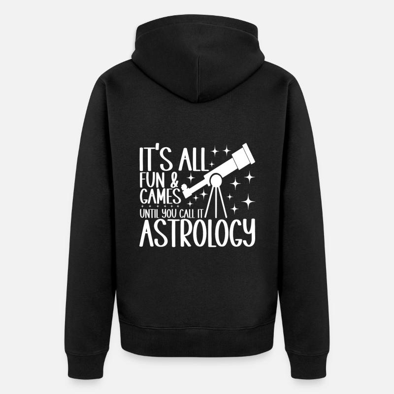 Astronomie astronome - Veste à capuche bio Premium Unisexe - noir