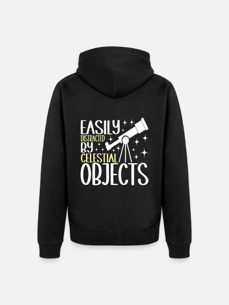 Astronomer Astronomy - Unisex Premium Organic Zip Hoodie - black
