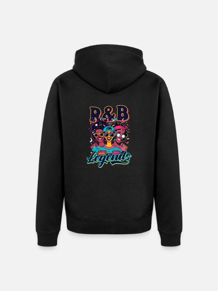 90er R&B R&B Legenden - Unisex Premium Bio Zip Hoodie - Schwarz