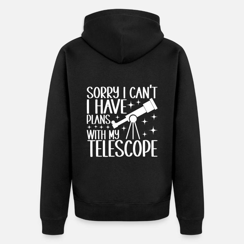 Astronomie astronome - Veste à capuche bio Premium Unisexe - noir