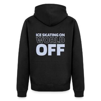 Schlittschuhlaufen Patinage sur glace sur World Off - Veste à capuche bio Premium Unisexe - noir - Dos - Nico (187cm)