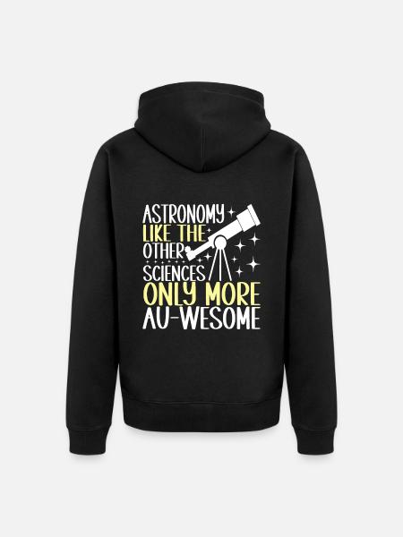 Astronomer Astronomy - Unisex Premium Organic Zip Hoodie - black