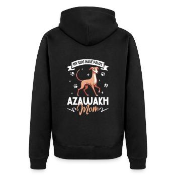 Maman Azawakh - Veste à capuche bio Premium Unisexe - noir - Dos - Nico (187cm)