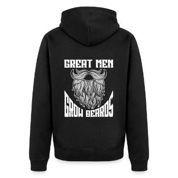 Citation à barbe Hommes barbus - Veste à capuche bio Premium Unisexe - noir - Dos - Nico (187cm)
