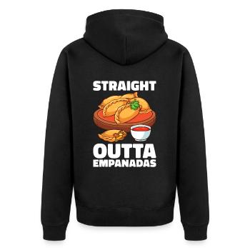 Empanada Dumpling Espagnol Mexicain - Veste à capuche bio Premium Unisexe - noir - Dos - Nico (187cm)