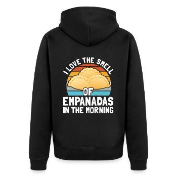 Empanada Spanish Dumpling Mexican - Unisex Premium Organic Zip Hoodie - black - Back - Nico (187cm)