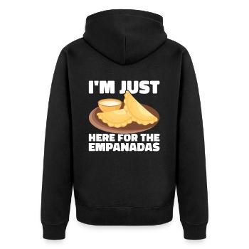 Empanada Spanish Dumpling Mexican - Unisex Premium Organic Zip Hoodie - black - Back - Nico (187cm)