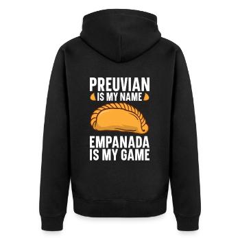 Empanada Spanish Dumpling Mexican - Unisex Premium Organic Zip Hoodie - black - Back - Nico (187cm)
