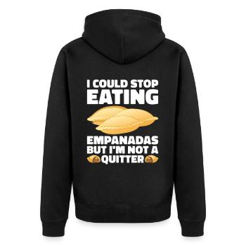 Empanada Dumpling Espagnole Mexicaine - Veste à capuche bio Premium Unisexe - noir - Dos - Nico (187cm)