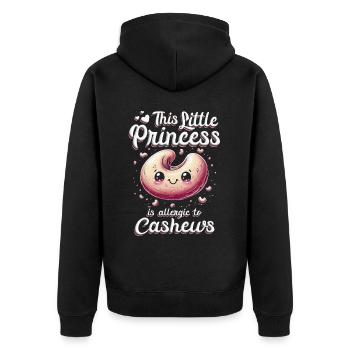 Allergie aux noix de cajou - Veste à capuche bio Premium Unisexe - noir - Dos - Nico (187cm)