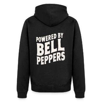 Paprika Geschenk - Unisex Premium Bio Zip Hoodie - Schwarz - Hinten - Nico (187cm)