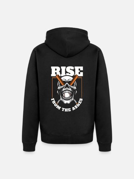 Crâne de baseball - Veste à capuche bio Premium Unisexe - noir
