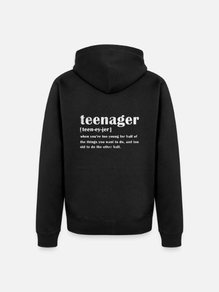 Adolescent - Veste à capuche bio Premium Unisexe - noir