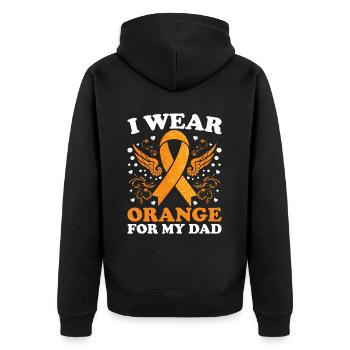 COPD Awareness Lung Disease COPD Krieger - Unisex Premium Organic Zip Hoodie - black - Back - Nico (187cm)