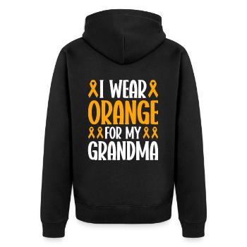 COPD Awareness Lung Disease COPD Krieger - Unisex Premium Organic Zip Hoodie - black - Back - Nico (187cm)