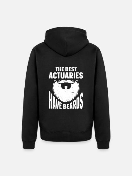 Beard Quote Bearded Men - Unisex Premium Organic Zip Hoodie - black