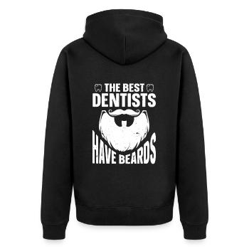 Citation à barbe Hommes barbus - Veste à capuche bio Premium Unisexe - noir - Dos - Nico (187cm)