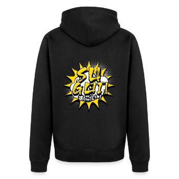 Anime Su Goi - Unisex Premium Bio Zip Hoodie - Schwarz - Hinten - Nico (187cm)