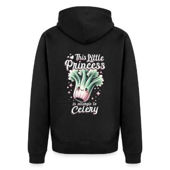 Allergie au céleri - Veste à capuche bio Premium Unisexe - noir - Dos - Nico (187cm)