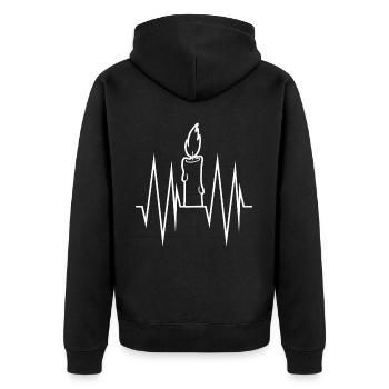 Candlemaking Candles Candle - Unisex Premium Organic Zip Hoodie - black - Back - Nico (187cm)