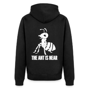 Lasius Niger Ant Farm Ants - Unisex Premium Organic Zip Hoodie - black - Back - Nico (187cm)