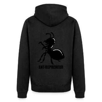 Ant Farm Ants Formicarium Ant - Unisex Premium Bio Zip Hoodie - Schwarz - Hinten - Nico (187cm)