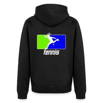 Vêtements pour joueurs de tennis Tennis Femmes Filles - Veste à capuche bio Premium Unisexe - noir - Dos - Nico (187cm)