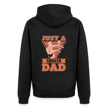 Squash juste un papa de squash - Veste à capuche bio Premium Unisexe - noir - Dos - Nico (187cm)