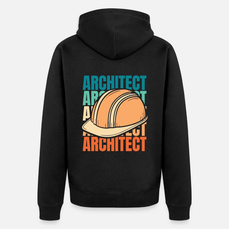 Architecte Architecture - Veste à capuche bio Premium Unisexe - noir