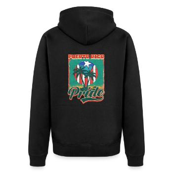 Porto Rico Porto Rico Fierté - Veste à capuche bio Premium Unisexe - noir - Dos - Nico (187cm)