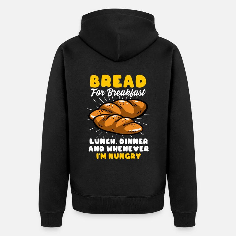 Bread Baking Bread Maker - Unisex Premium Organic Zip Hoodie - black