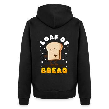 Bread Baking Bread Maker - Unisex Premium Organic Zip Hoodie - black - Back - Nico (187cm)